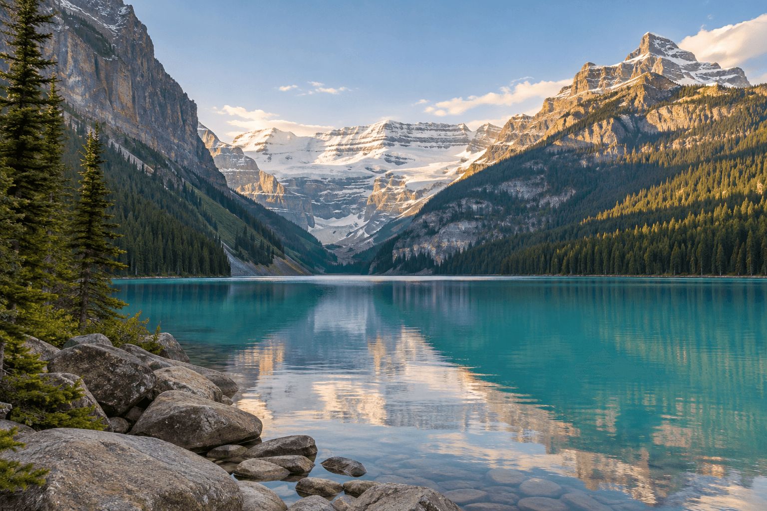 AI illustration: Lake Louise, Banff, Canada
