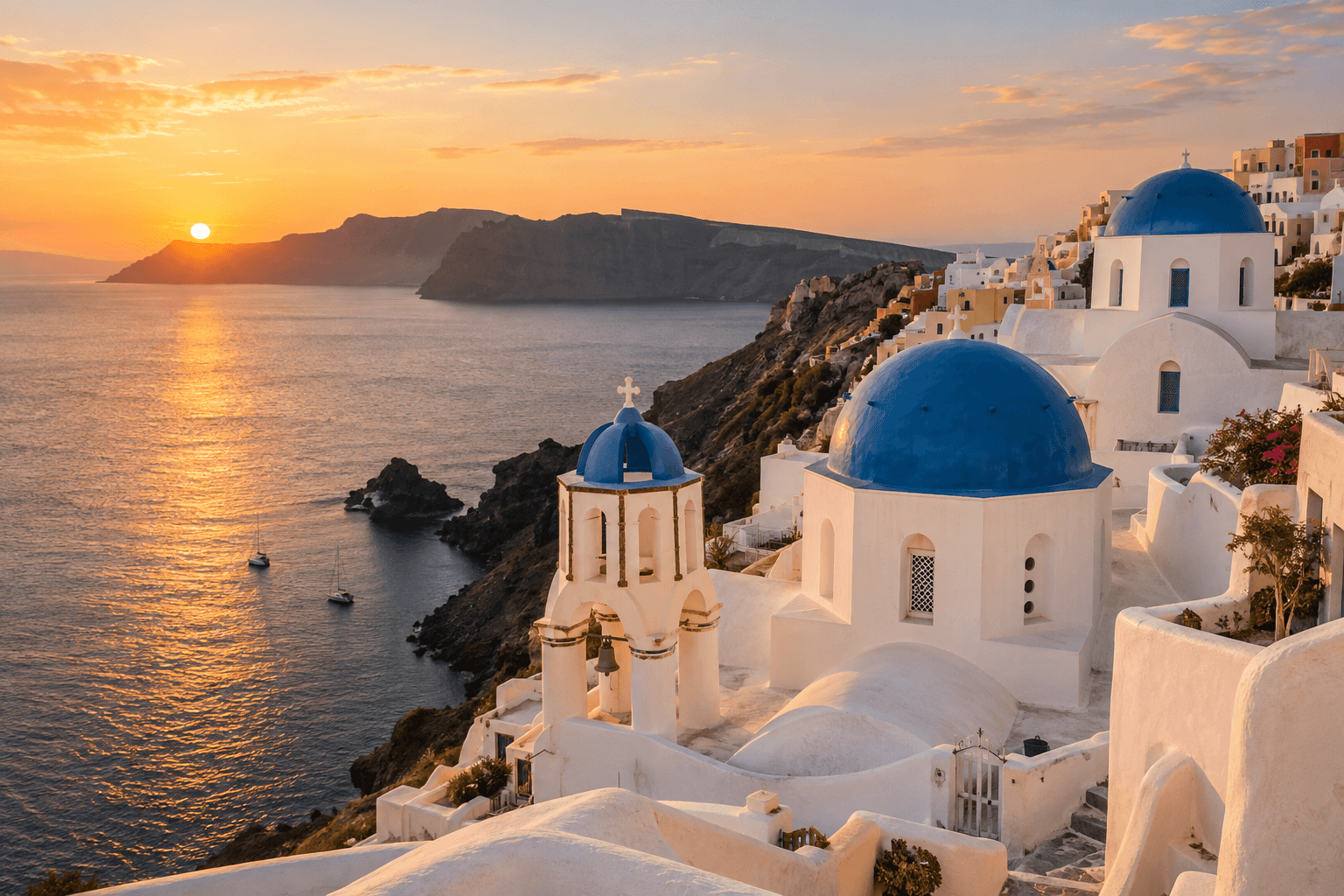 AI illustration: Oia, Santorini, Greece