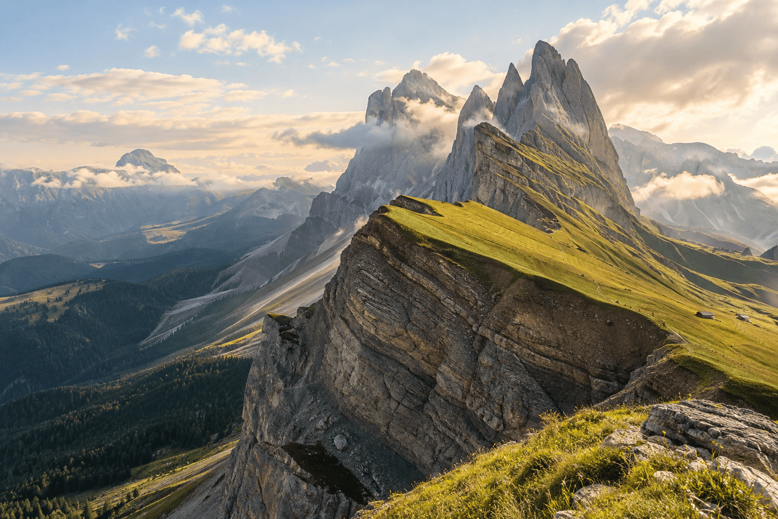 AI illustration: Seceda, The Dolomites, Italy