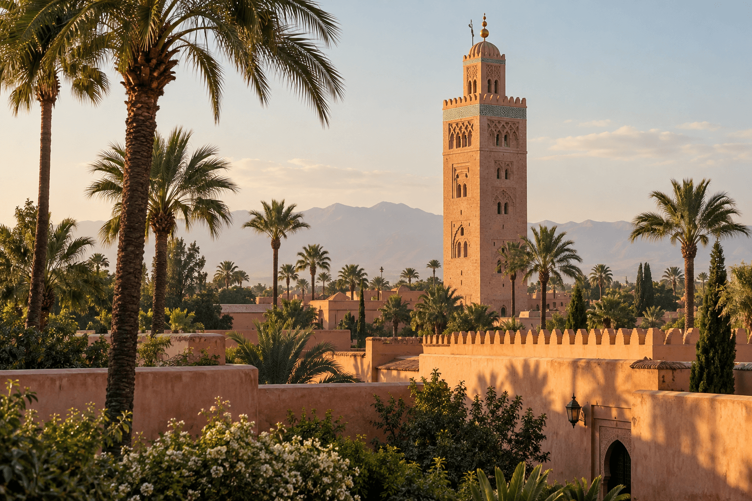 AI illustration: Koutoubia, Marrakech, Morocco