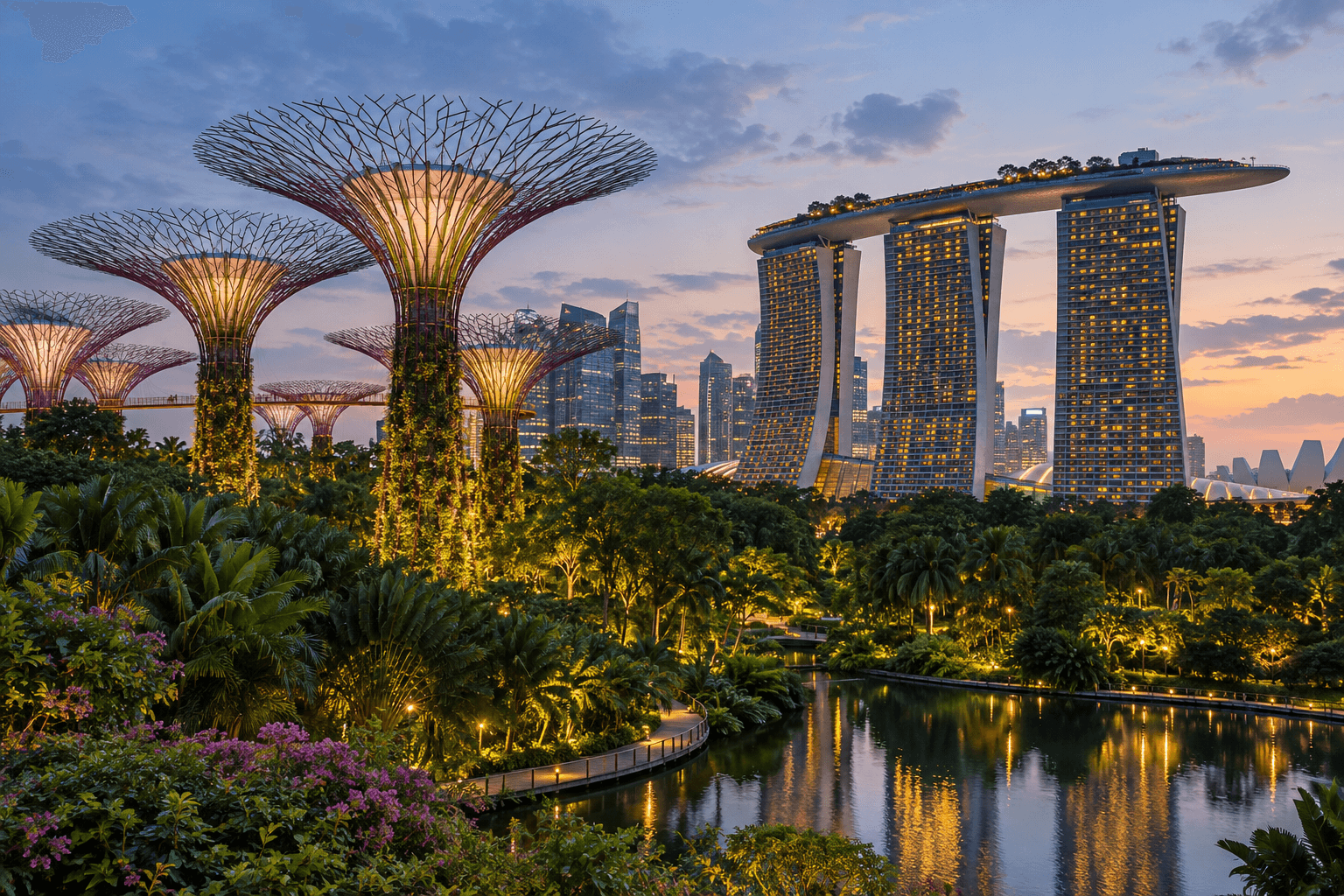 AI illustration: Gardens by the Bay, Singapore