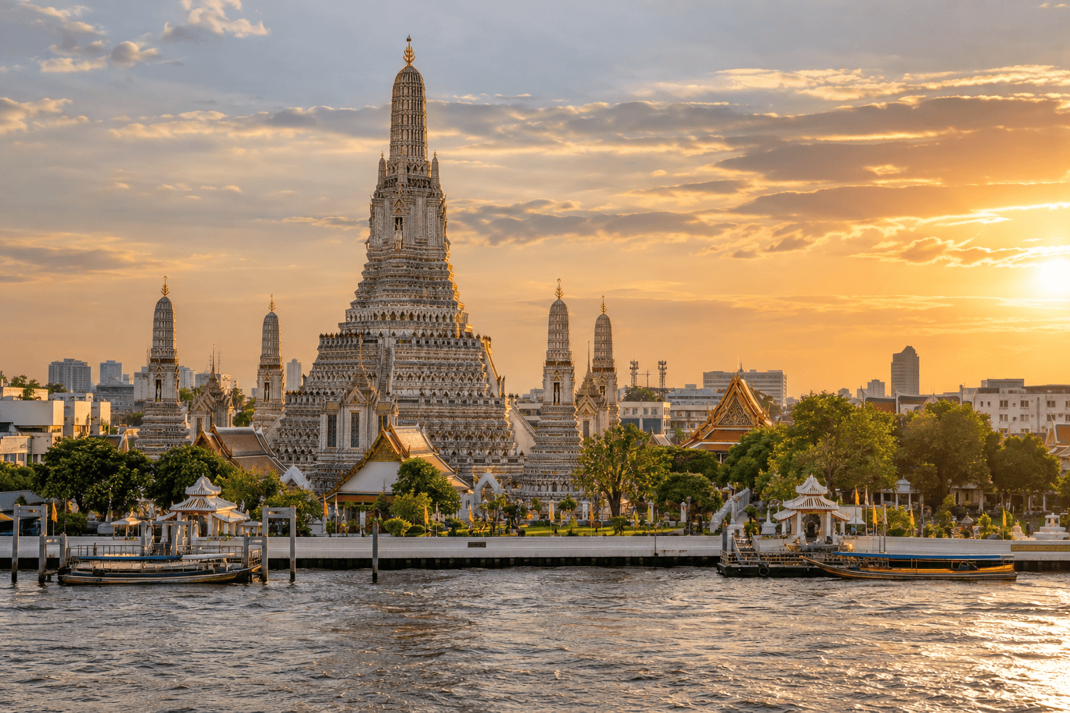 AI illustration: Wat Arun, Bangkok, Thailand