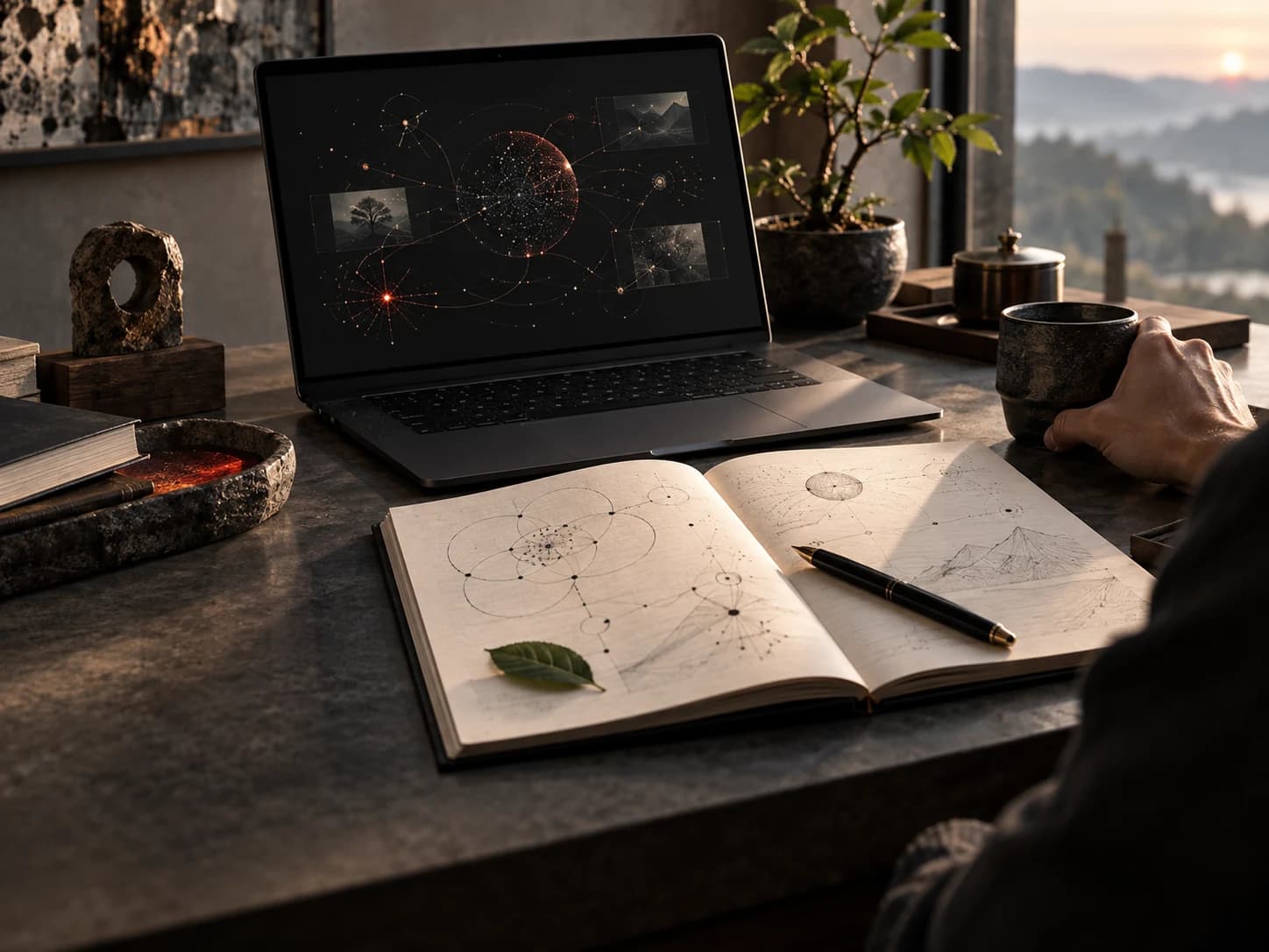 Editorial concept of an AI learning workspace for VO DUONG AI.